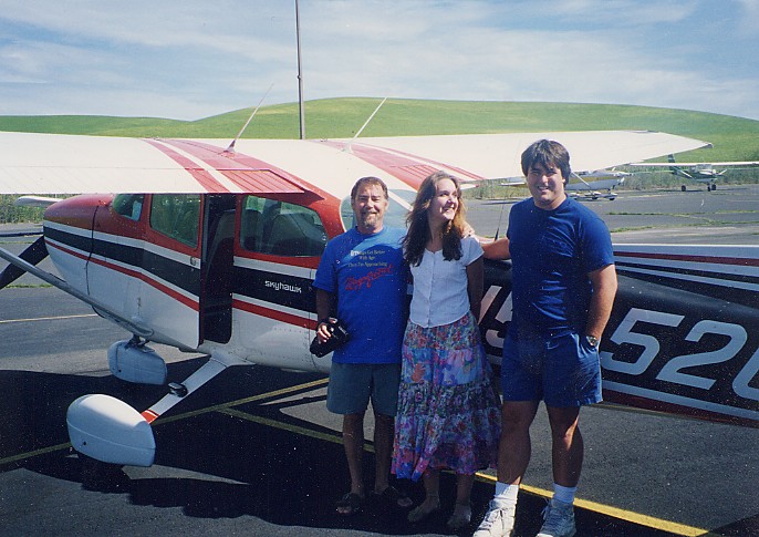 Roger, Bekka, and Russ just prior to sight-seeing flight.