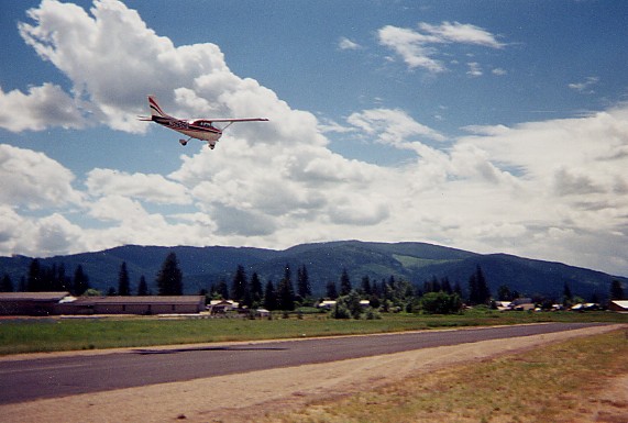 Departing Priest River airport.